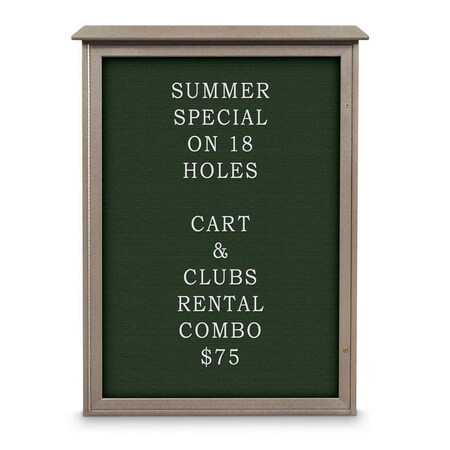 United Visual Products Indoor Enclosed Combo Board, 72"x36", White Frame/Green & Apricot UVCB7236W-GREEN-APRICOT